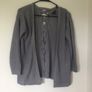 Women’s 3/4 sleeve Gray Cardigan Large